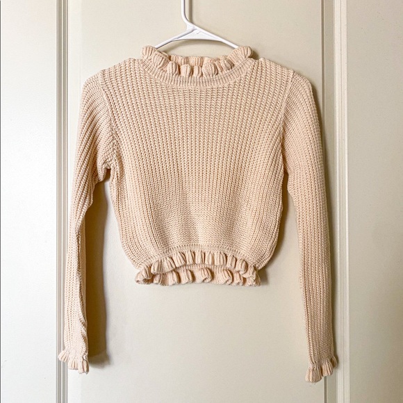 Boohoo Sweaters - Rose Pink Crop Top Boohoo Sweater
